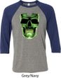 Halloween Glow Bones Mens Raglan Shirt