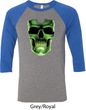 Halloween Glow Bones Mens Raglan Shirt