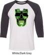 Halloween Glow Bones Mens Raglan Shirt
