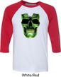 Halloween Glow Bones Mens Raglan Shirt