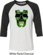 Halloween Glow Bones Mens Raglan Shirt