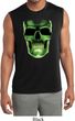 Halloween Glow Bones Mens Sleeveless Moisture Wicking Shirt