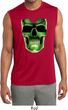 Halloween Glow Bones Mens Sleeveless Moisture Wicking Shirt