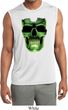 Halloween Glow Bones Mens Sleeveless Moisture Wicking Shirt