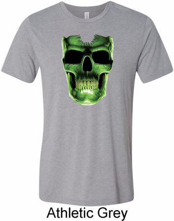 Halloween Glow Bones Mens Tri Blend Crewneck Shirt