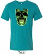 Halloween Glow Bones Mens Tri Blend Crewneck Shirt