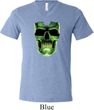 Halloween Glow Bones Mens Tri Blend V-neck Shirt
