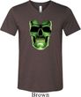 Halloween Glow Bones Mens Tri Blend V-neck Shirt