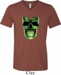 Halloween Glow Bones Mens Tri Blend V-neck Shirt