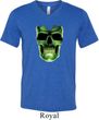 Halloween Glow Bones Mens Tri Blend V-neck Shirt