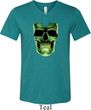 Halloween Glow Bones Mens Tri Blend V-neck Shirt