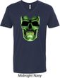 Halloween Glow Bones Mens V-Neck Shirt