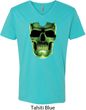 Halloween Glow Bones Mens V-Neck Shirt