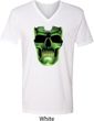 Halloween Glow Bones Mens V-Neck Shirt