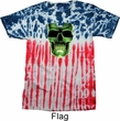 Halloween Glow Bones Patriotic Tie Dye Shirt
