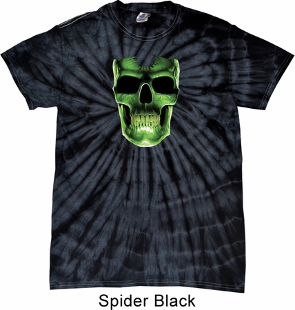 Halloween Glow Bones Spider Tie Dye Shirt