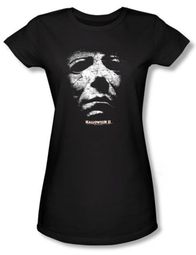 Halloween II Juniors T-shirt Movie Michael Myers Black Tee Shirt
