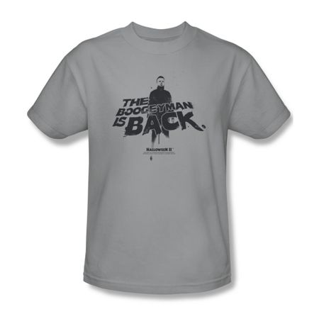 Halloween II Shirt Boogeyman Adult Silver Tee T-Shirt