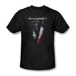 Halloween II Shirt Cold Gaze Adult Black Tee T-Shirt Halloween II Shirt Cold Gaze Adult Black Tee T-Shirt