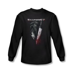 Halloween II Shirt Cold Gaze Long Sleeve Black Tee T-Shirt Halloween II Shirt Cold Gaze Long Sleeve Black Tee T-Shirt