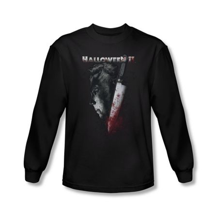Halloween II Shirt Cold Gaze Long Sleeve Black Tee T-Shirt
