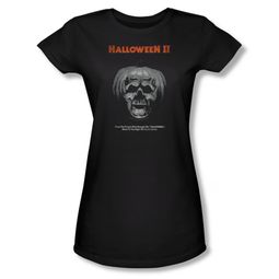 Halloween II Shirt Juniors Pumpkin Poster Black Tee T-Shirt Halloween II Shirt Juniors Pumpkin Poster Black Tee T-Shirt