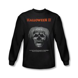 Halloween II Shirt Pumpkin Poster Long Sleeve Black Tee T-Shirt Halloween II Shirt Pumpkin Poster Long Sleeve Black Tee T-Shirt
