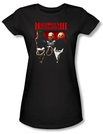 Halloween III Juniors T-shirt Movie Trick Or Treat Black Tee Shirt