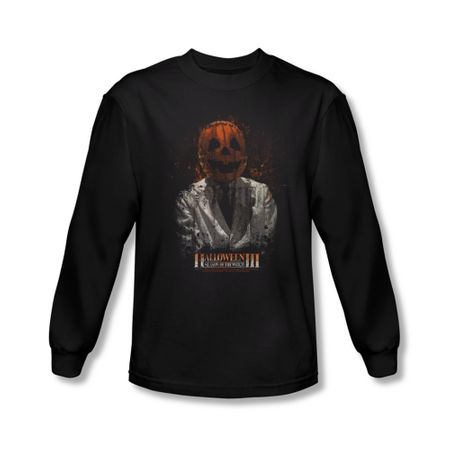 Halloween III Shirt H3 Scientist Long Sleeve Black Tee T-Shirt