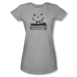 Halloween III Shirt Juniors Silhouette Athletic Heather Tee T-Shirt