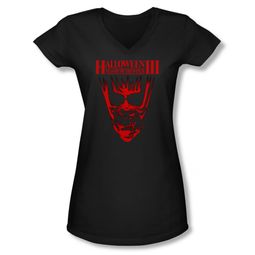 Halloween III Shirt Juniors V Neck Title Black Tee T-Shirt Halloween III Shirt Juniors V Neck Title Black Tee T-Shirt