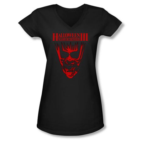Halloween III Shirt Juniors V Neck Title Black Tee T-Shirt