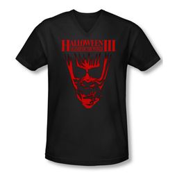 Halloween III Shirt Slim Fit V Neck Title Black Tee T-Shirt Halloween III Shirt Slim Fit V Neck Title Black Tee T-Shirt