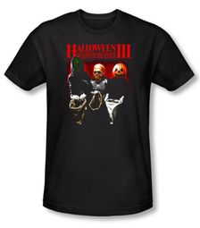 Halloween III T-shirt Movie Trick Or Treat Adult Black Slim Fit Shirt