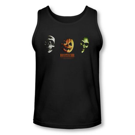 Halloween III Tank Top Three Masks Black Tanktop