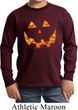 Halloween Jack O Lantern Skull Kids Long Sleeve Shirt