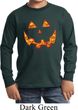 Halloween Jack O Lantern Skull Kids Long Sleeve Shirt