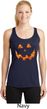 Halloween Jack O Lantern Skull Ladies Dry Wicking Racerback Tank Top