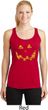 Halloween Jack O Lantern Skull Ladies Dry Wicking Racerback Tank Top