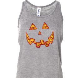 Halloween Jack O Lantern Skull Ladies Flowy Racerback Tanktop Halloween Jack O Lantern Skull Ladies Flowy Racerback Tanktop