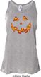 Halloween Jack O Lantern Skull Ladies Flowy Racerback Tanktop