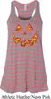 Halloween Jack O Lantern Skull Ladies Flowy Racerback Tanktop