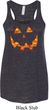 Halloween Jack O Lantern Skull Ladies Flowy Racerback Tanktop