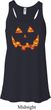 Halloween Jack O Lantern Skull Ladies Flowy Racerback Tanktop