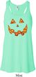 Halloween Jack O Lantern Skull Ladies Flowy Racerback Tanktop