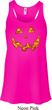 Halloween Jack O Lantern Skull Ladies Flowy Racerback Tanktop