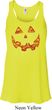 Halloween Jack O Lantern Skull Ladies Flowy Racerback Tanktop