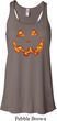 Halloween Jack O Lantern Skull Ladies Flowy Racerback Tanktop