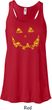 Halloween Jack O Lantern Skull Ladies Flowy Racerback Tanktop