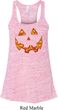 Halloween Jack O Lantern Skull Ladies Flowy Racerback Tanktop